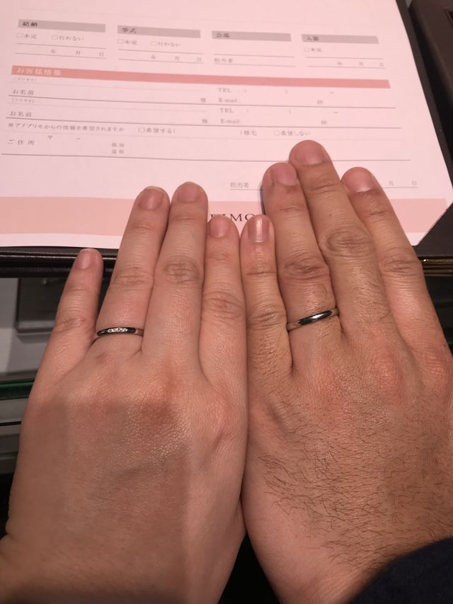 初めて2人で気に入ったデザインを見つけられたもの