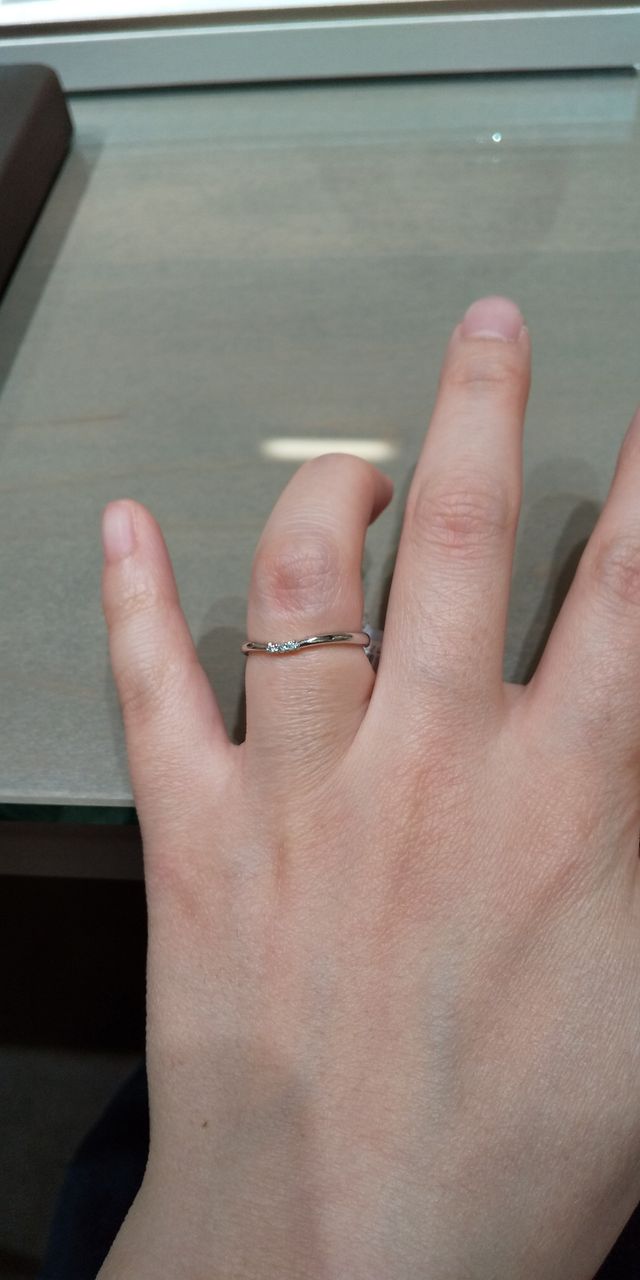 指輪を試着、9号
