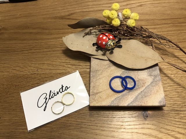 完成前です。
左は当日プレゼントしてくれます。