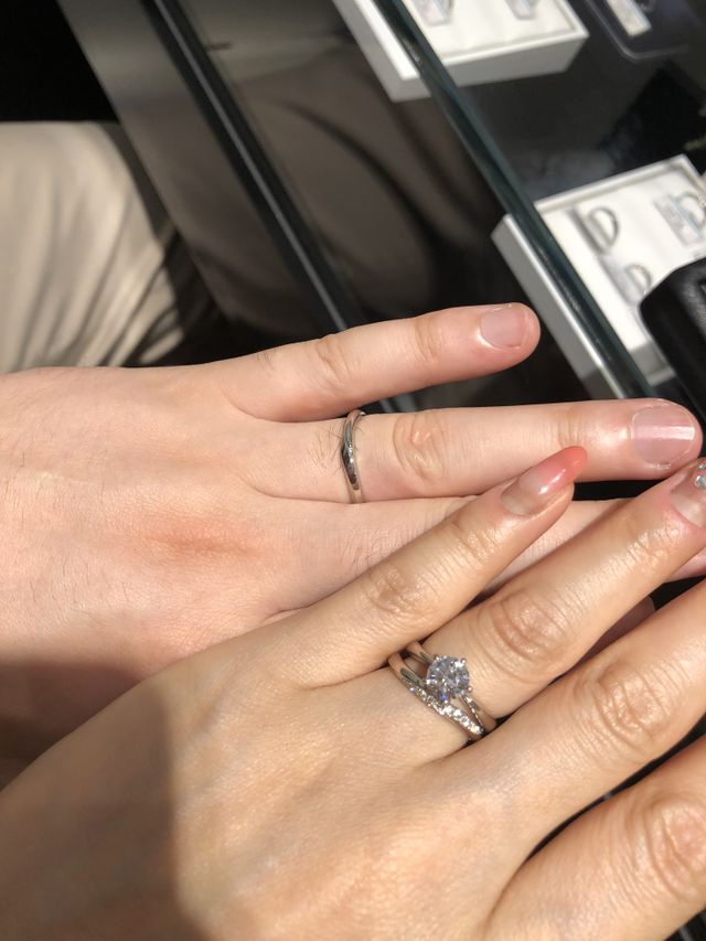 結婚指輪をペアでしました。