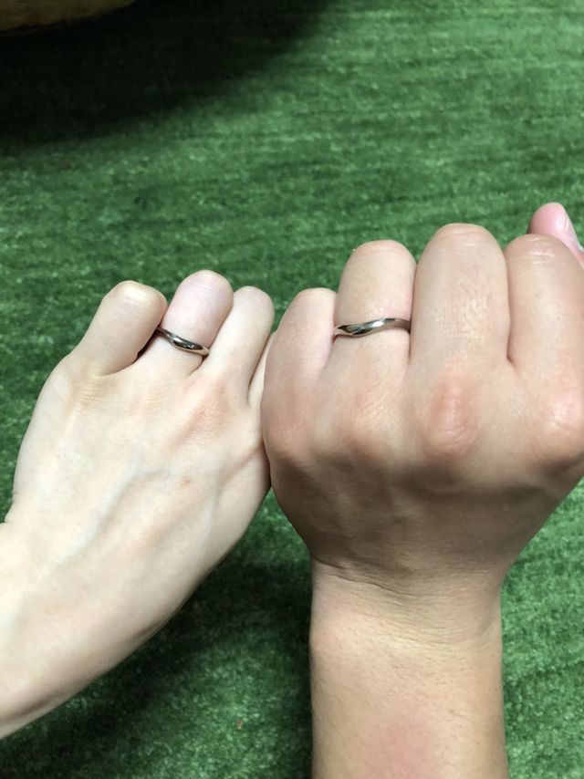 月のしずく 結婚指輪 プラチナゴールド 