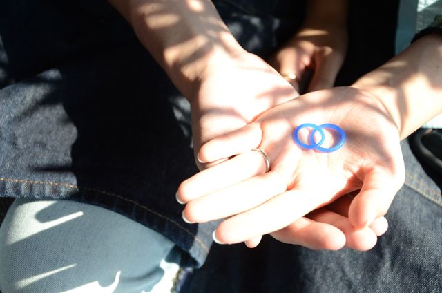 ロウの状態  2人で好きな形にしました。