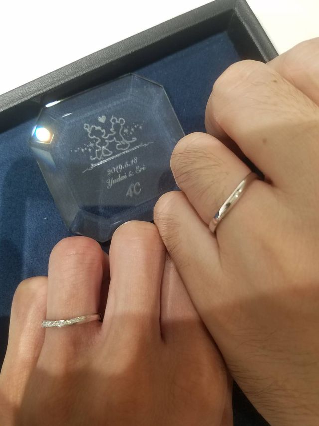 大好きなディズニーのリング♡ウェーブしててかわいい♡