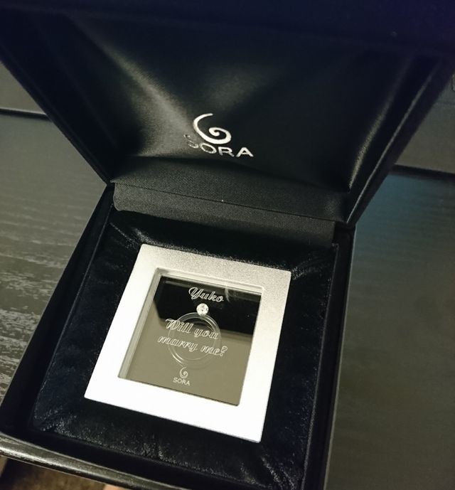 サイズがわからなかったのでダイヤミューズにしてもらいました