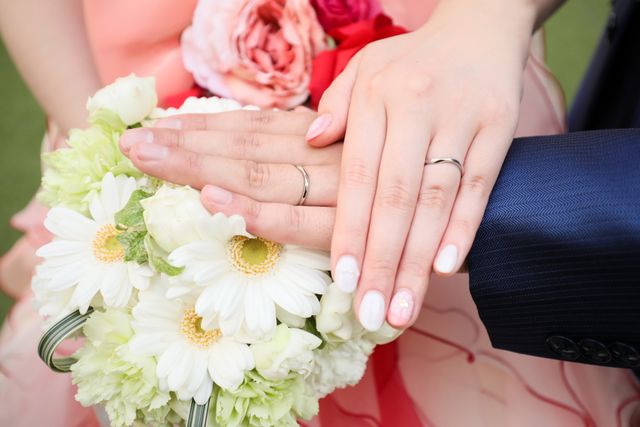 挙式時の写真です。
シンプルなデザインがお気に入りです。