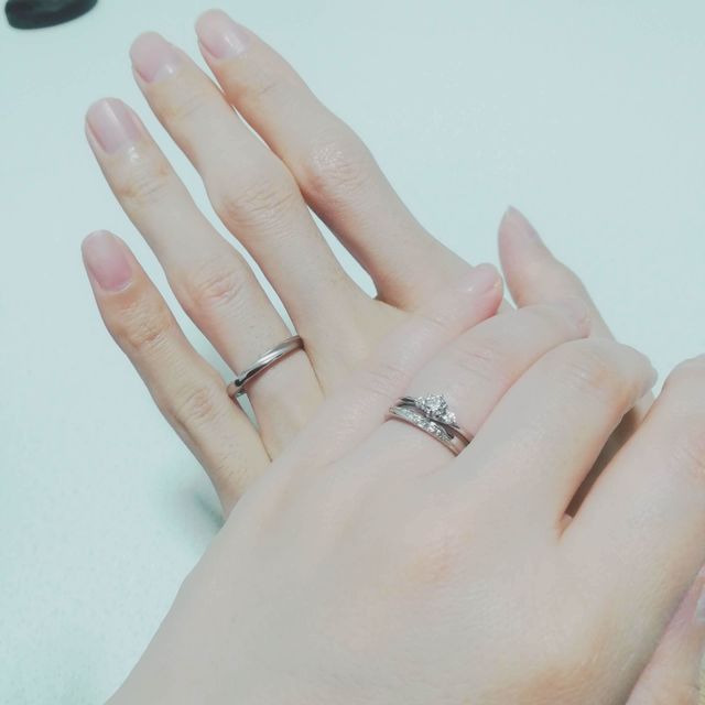 結婚指輪と重ね着け