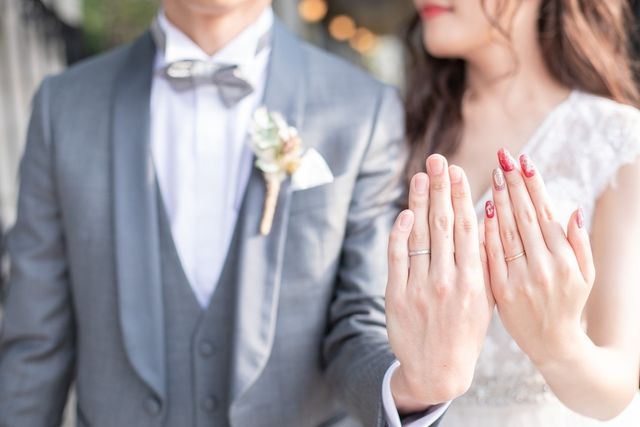 前撮り写真(記者会見風ショット)