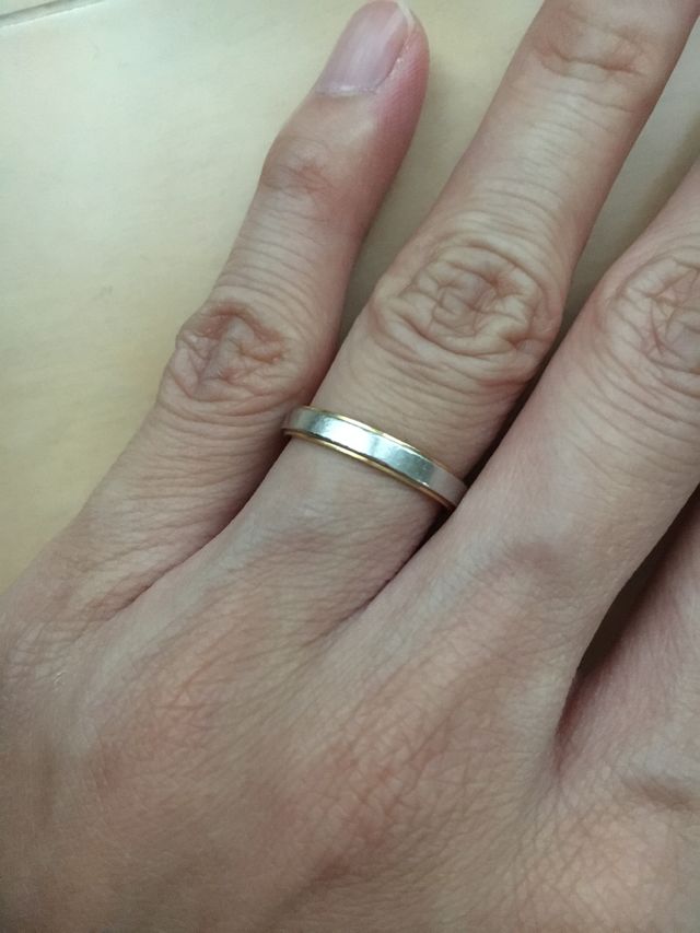 ケイウノ♡内側 ミッキー&ミニーとイニシャル日付刻印有り