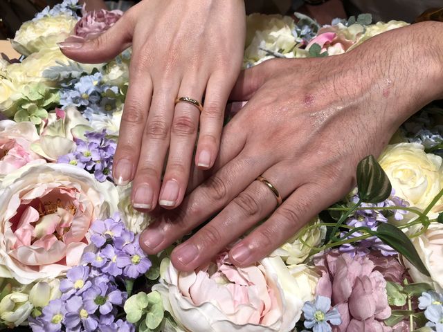 ゴールドの結婚指輪にしました♡