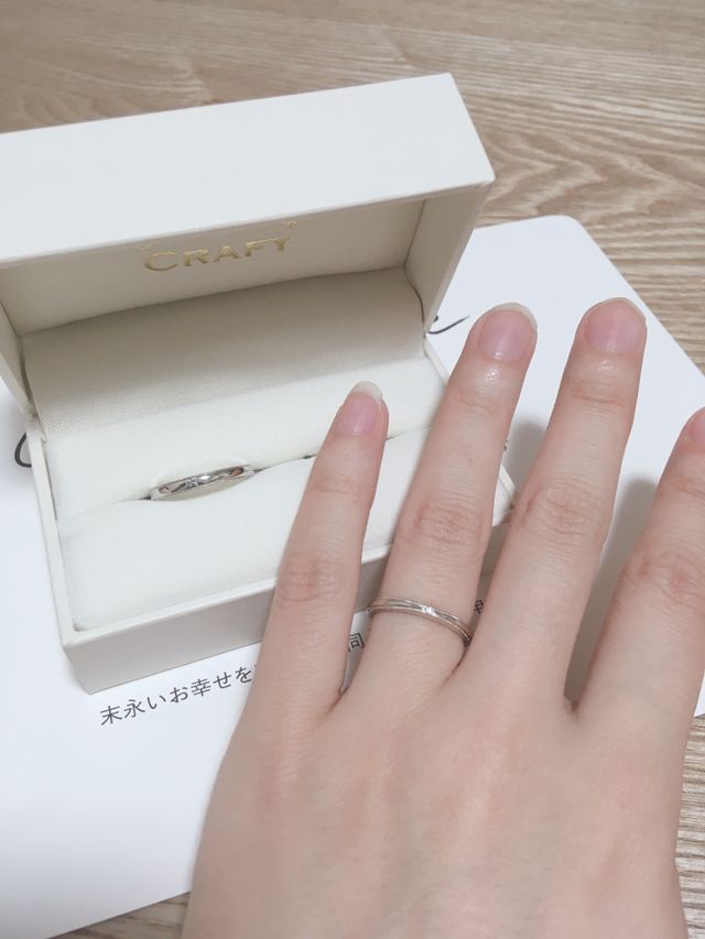 指輪のデザイン、サイズ感共に可愛く仕上がっていて大満足♡