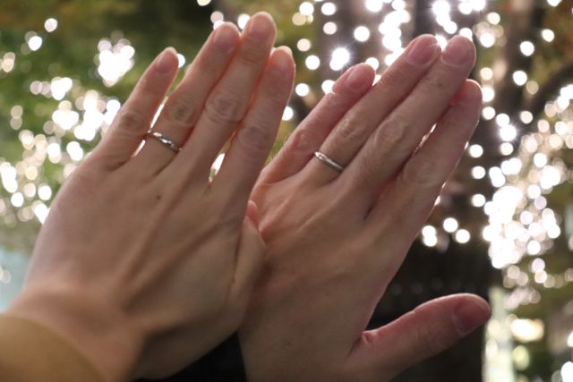 装着時のペア写真