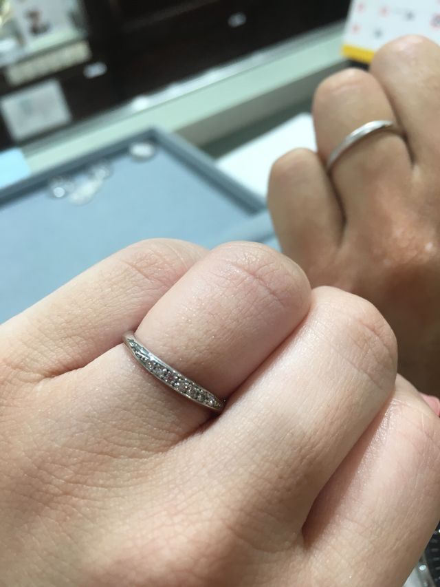 結婚指輪の試着