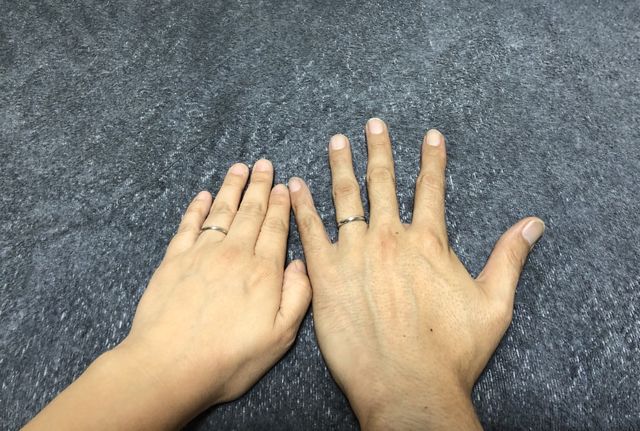 家にて。
私は2mmのアストラP。
彼は3mmのユノーM。