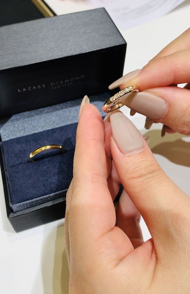 彼はYG、私はPGにしました。ダイヤはため息ものです&hellip;