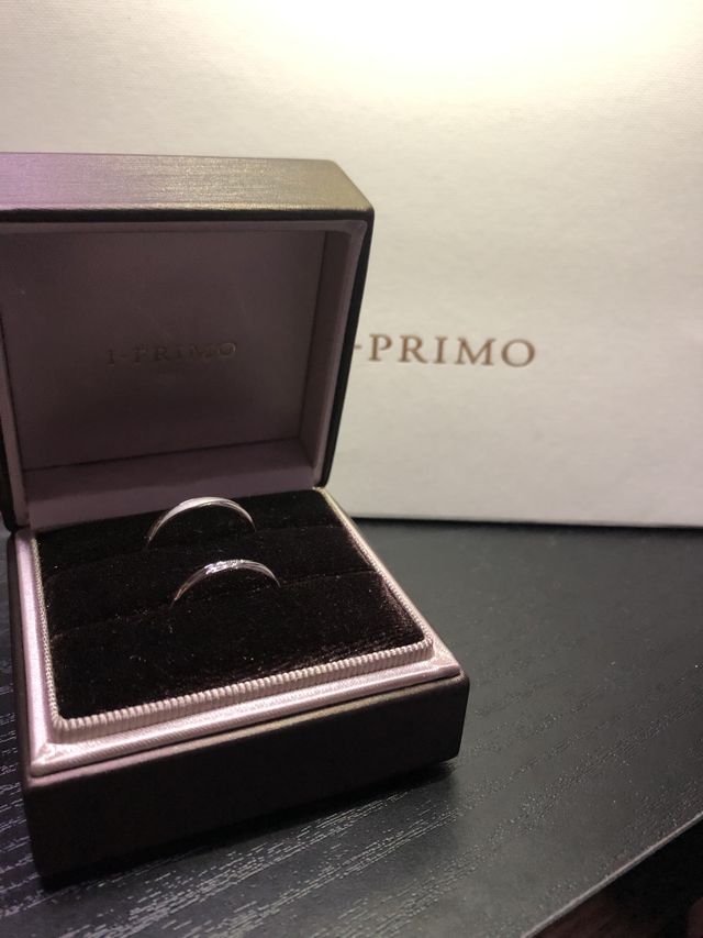 ふたりで受け取りに行き、サイズや刻印を確認しました。