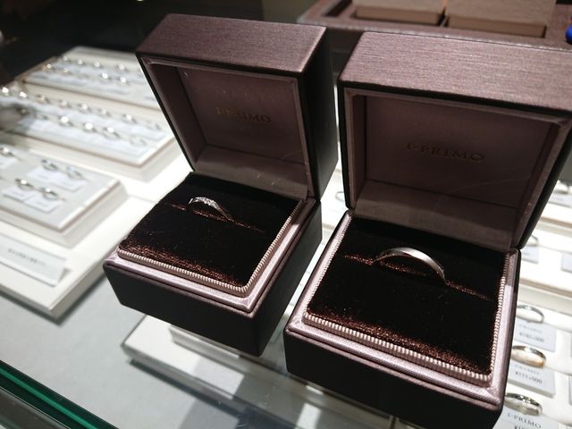 指輪受け取り時に撮影