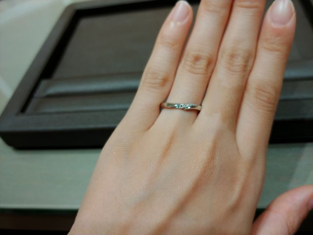 奥さんの着用時の写真を撮りました。