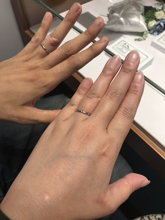 指輪の太さの試着