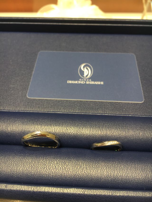 銀座ダイヤモンドシライシ金沢本店で結婚指輪購入しました