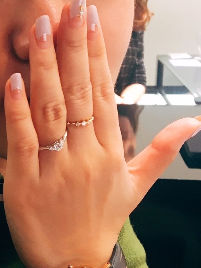 3連ダイヤの婚約指輪