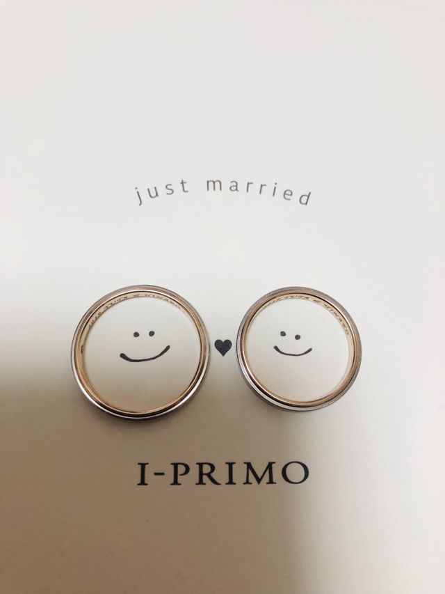 指輪の受け取りの際に頂いたシートに乗せました！