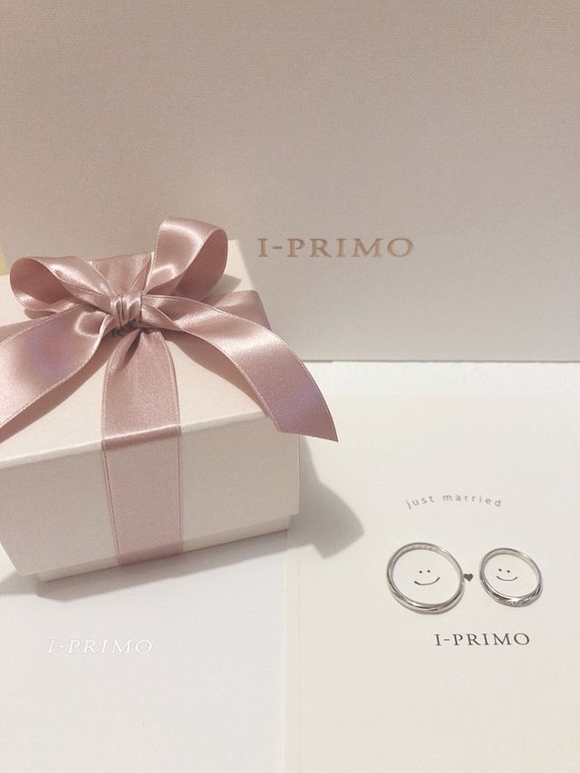 2人の指輪を使って、ニコちゃんにしました！