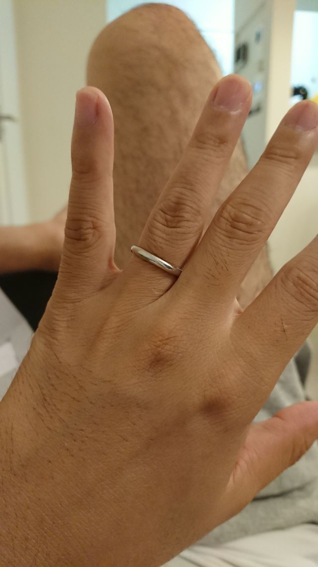 ツートーンの指輪を手作りしました。
