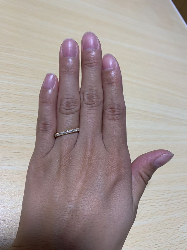 マチネという名前の指輪です。ゴールドを選びました。