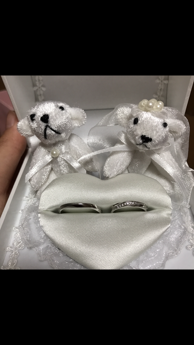 サービスのリングピローが可愛くて嬉しかったです。