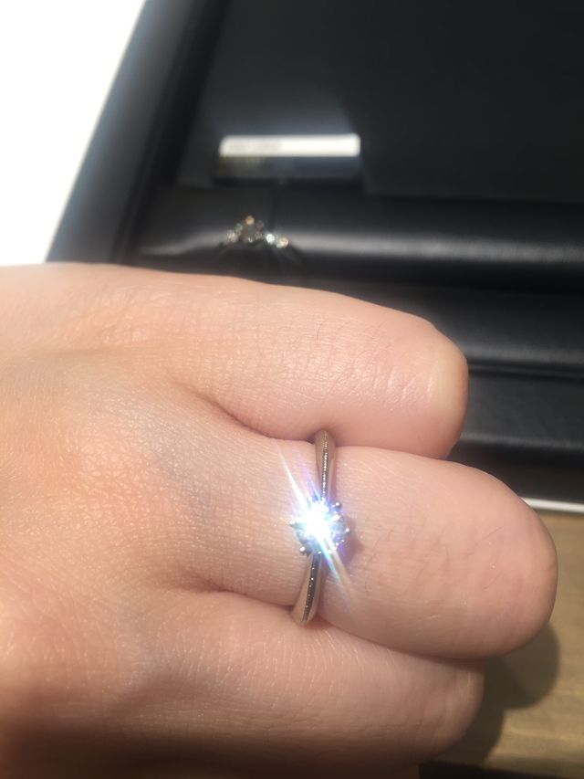 ミル打ちの細めのリング