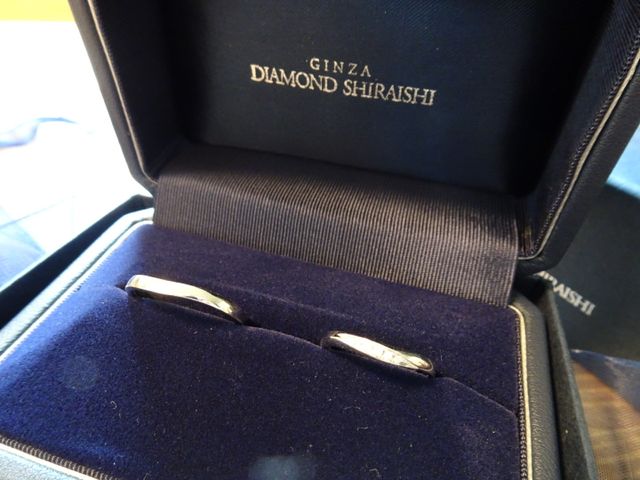 指輪を受け取りに行った際の写真です