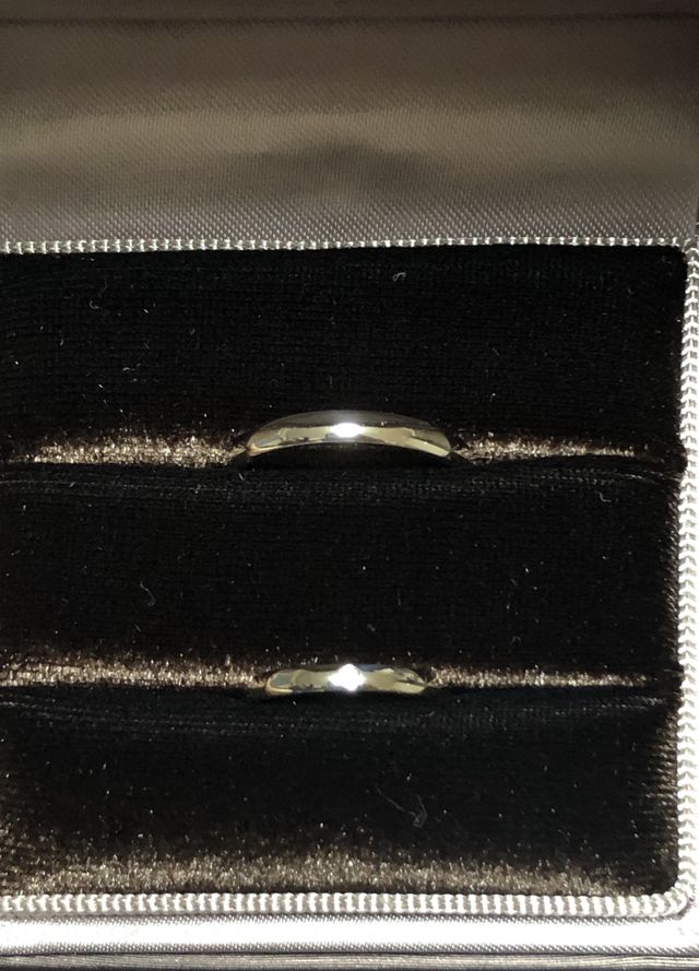 受け取り時の指輪です。