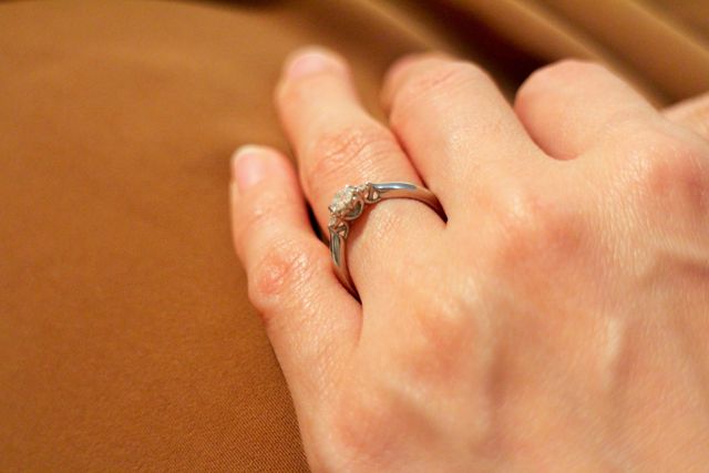 つけた感じ横から見ると。