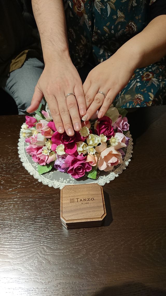 彼:上下アーガイルミル私:センターハートミル