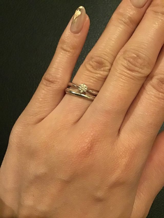 婚約指輪・結婚指輪どちらもMIKIMOTO にしました