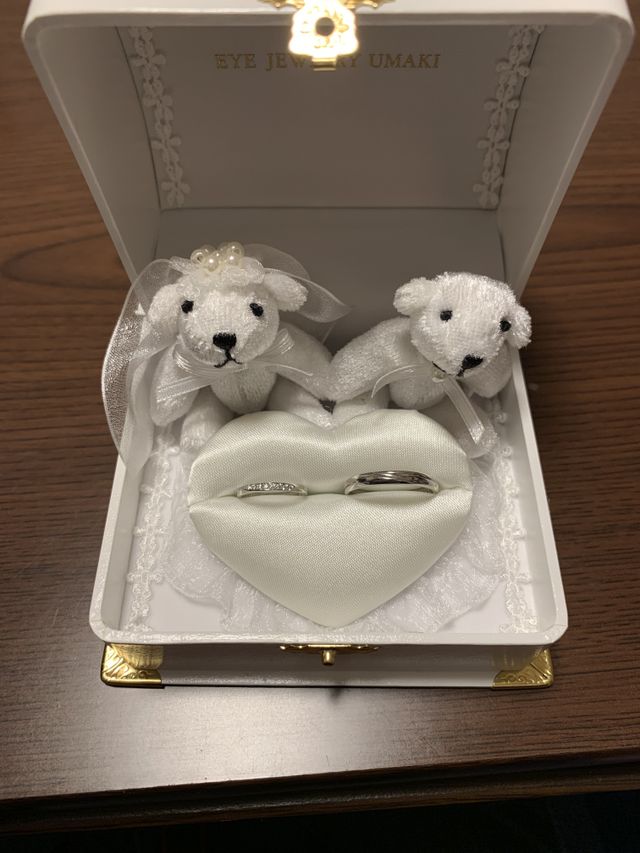 念願の結婚指輪。サイズもピッタリでとても気に入りました。