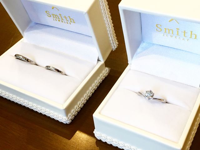 結婚指輪(手作り)と婚約指輪(セミオーダー)のセット