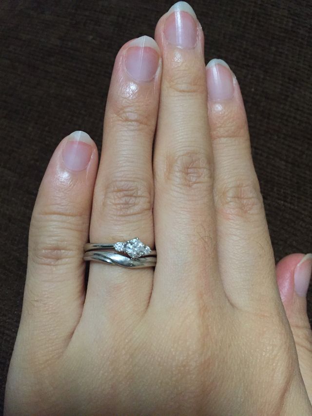 おやすみの日は重ね付けです。