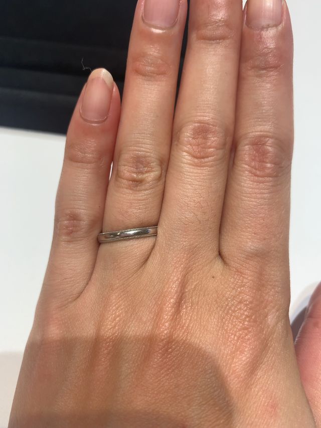 ミル打ちの指輪です