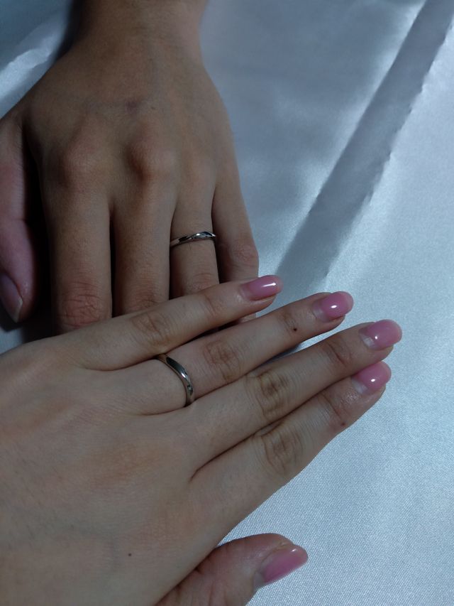 入籍日、お互いに交換した際の写真です。