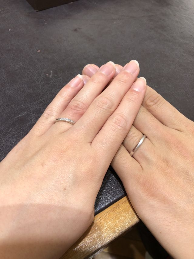 入籍前に2人でお店に来て決めました！