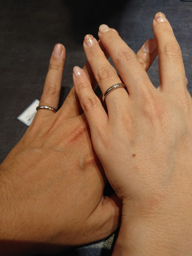 希望通りの指輪が見つかりました