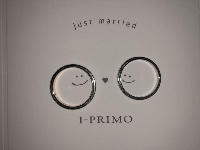 嬉しくてつい見つめ合ったように指輪を並べてみました♡