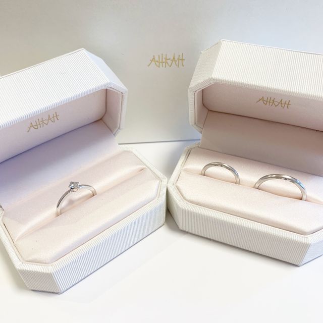 婚約指輪はミュゲリング、結婚指輪がオネスティリングです