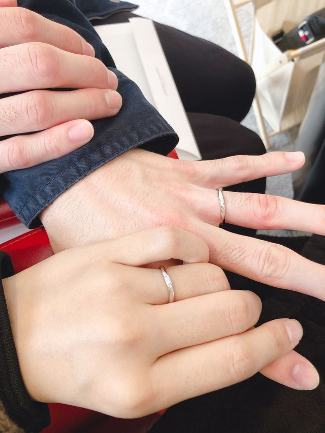 着用してすぐの写真です