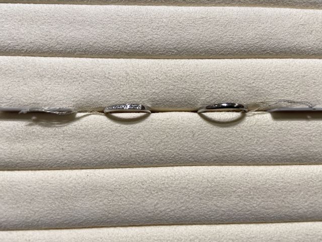 試着した結婚指輪の写真