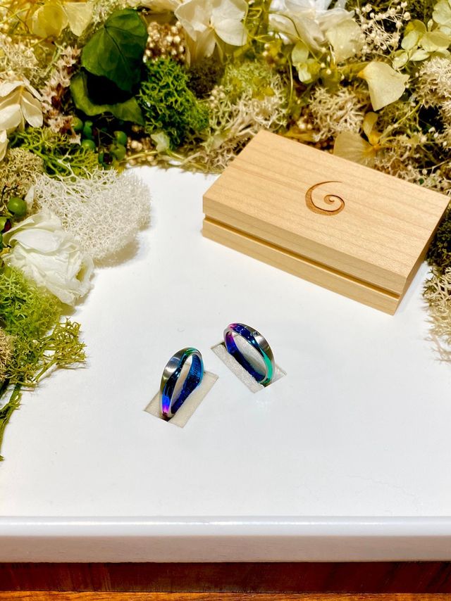 指輪受け取り時の一枚です。