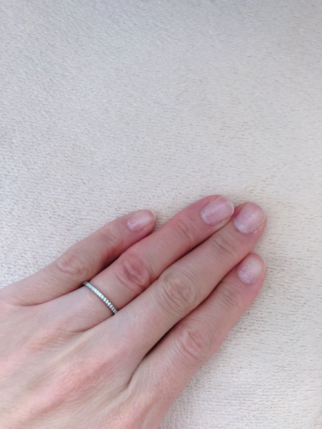 ハーフエタニティですが、十分綺麗です！