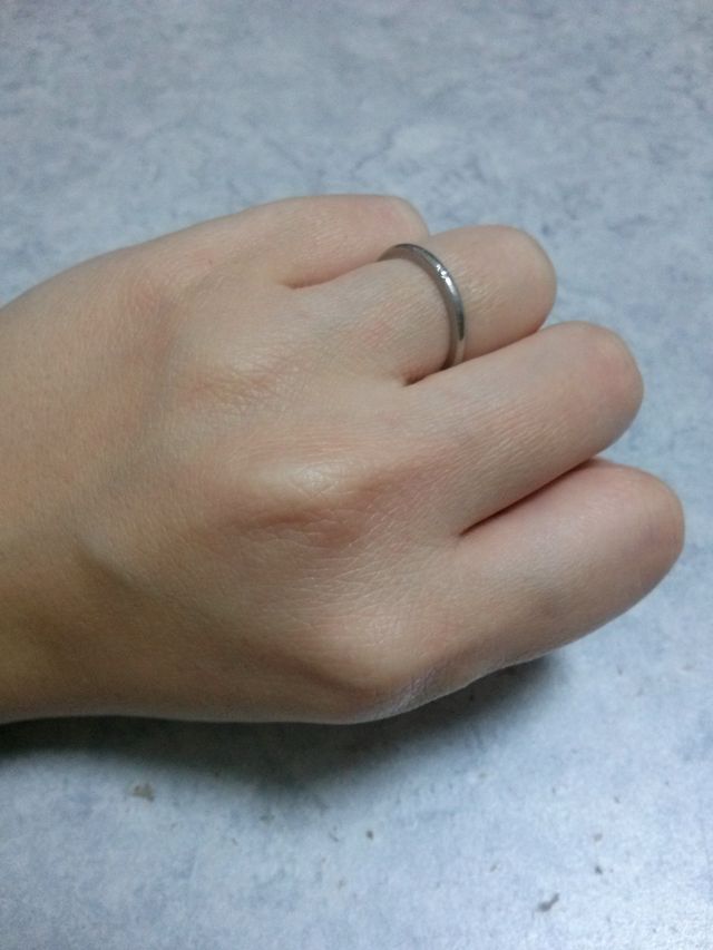 お店で一番細いタイプを選びました