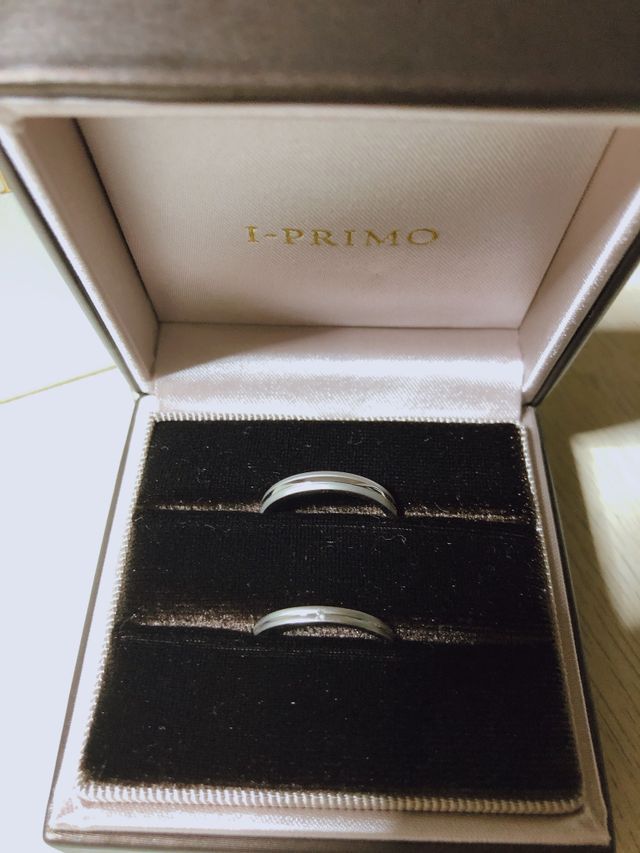 やっとお揃いの指輪♡早くつけたくて仕方ない。